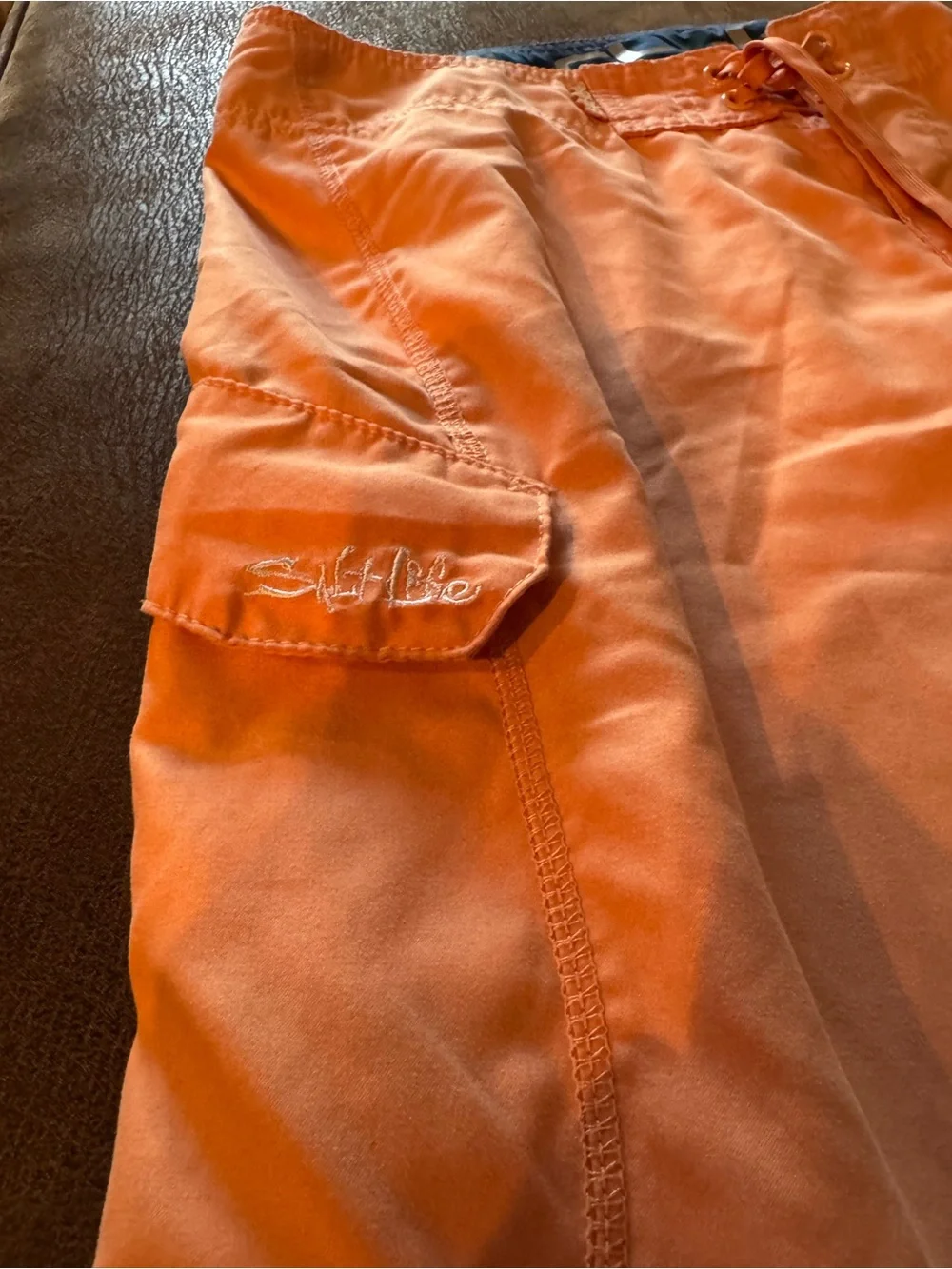 Salt Life Light Orange Unlined Board Shorts Sz 32
